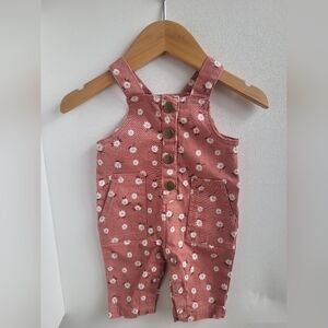 Floral Pink Kids Overalls